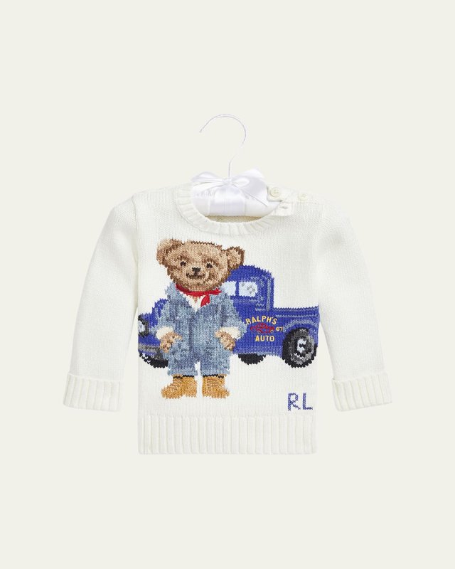Boy's Polo Bear Graphic Sweater, Size 3M-24